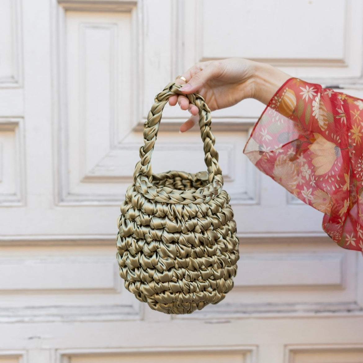 Bombonera - Satén Oliva