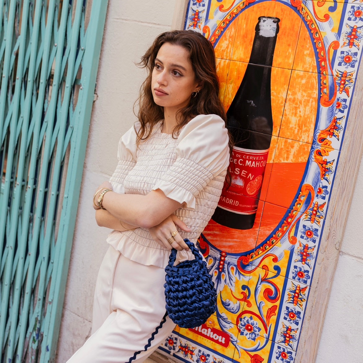 Bombonera - Satén Azul Marino