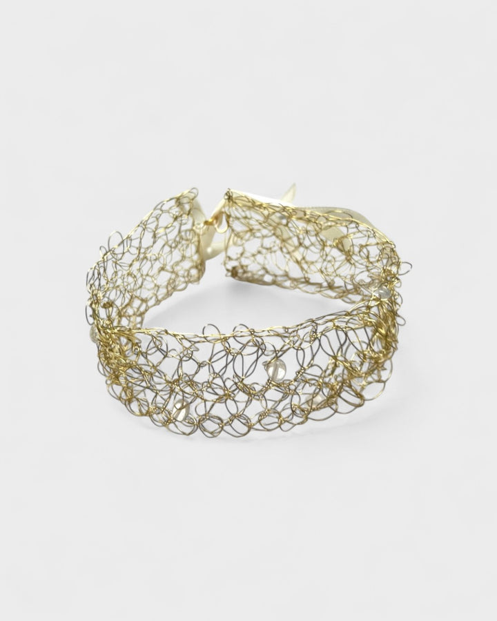 Double Beaded Choker - Gold