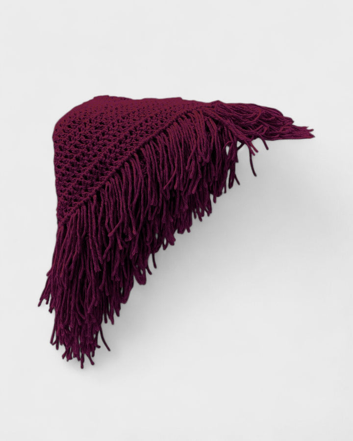 Merino Shawl -  Burgundy