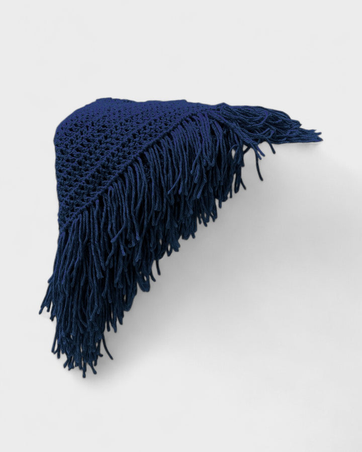 Merino Shawl -  Navy